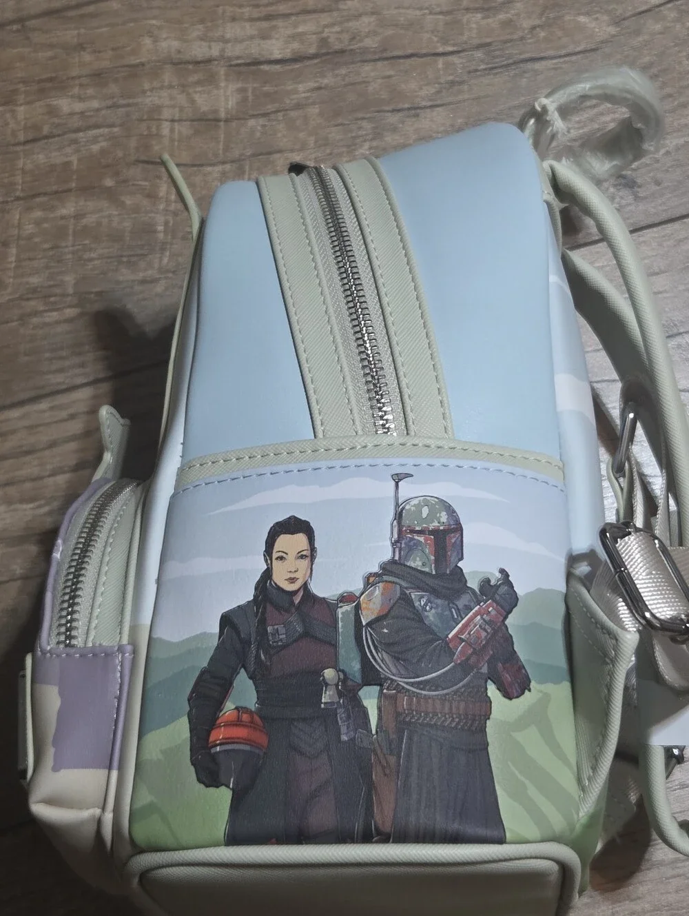 Loungefly the Mandalorian Grogu Stone Glow in the Dark Mini-Backpack